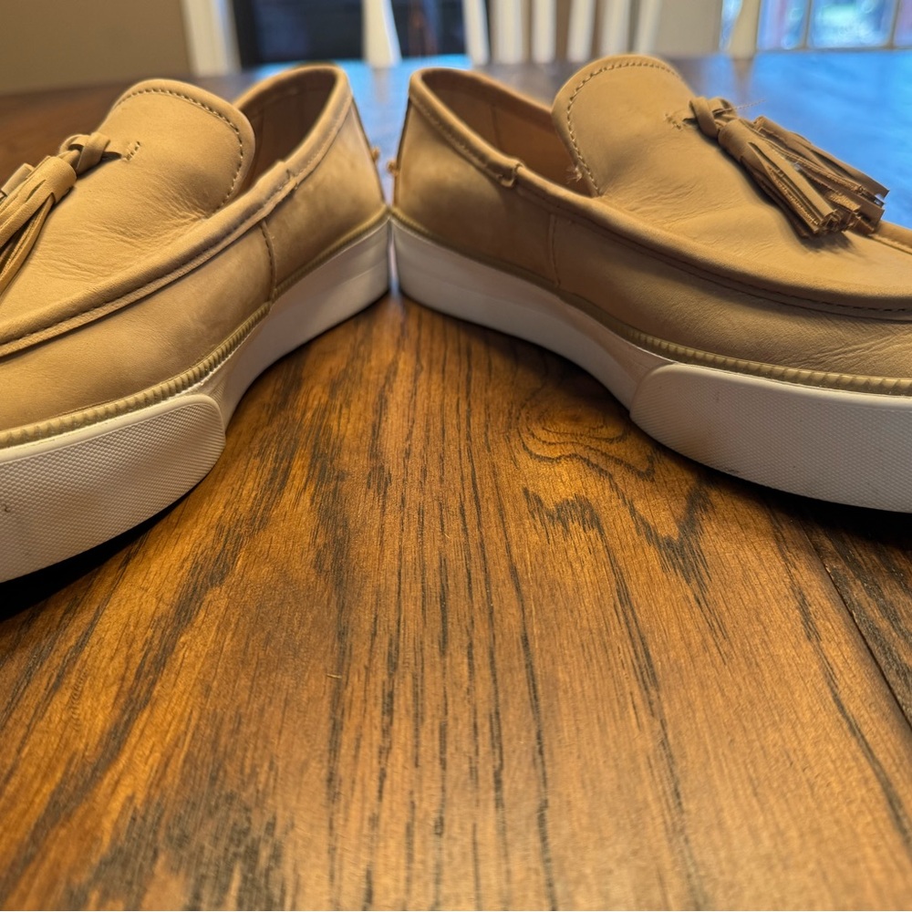 Sperry Women's Beige Tasseled Leather Slip On Comfort Flat Loafers Size 9 - Picture 10 of 12